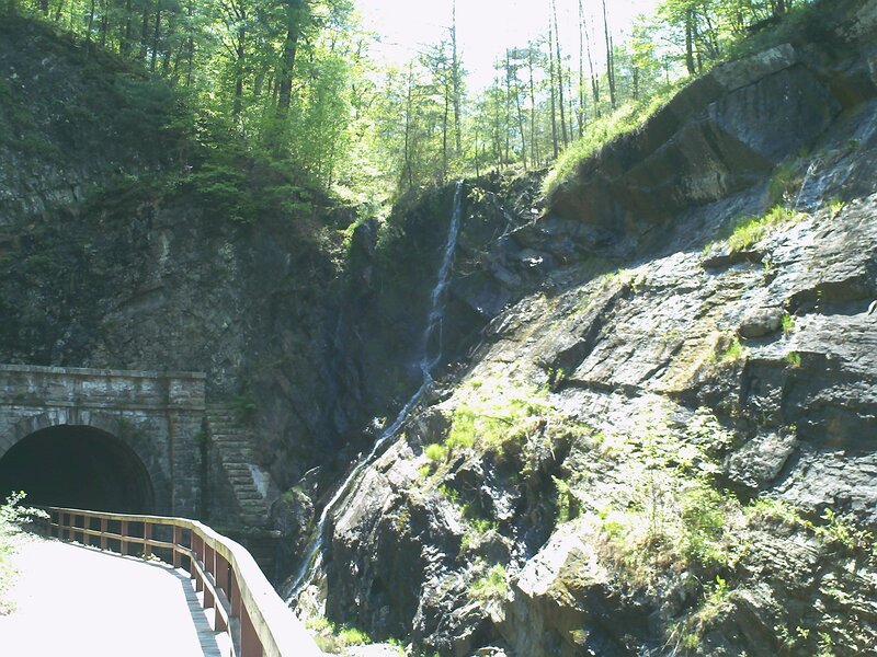 Stone Tunnel and Waterfall