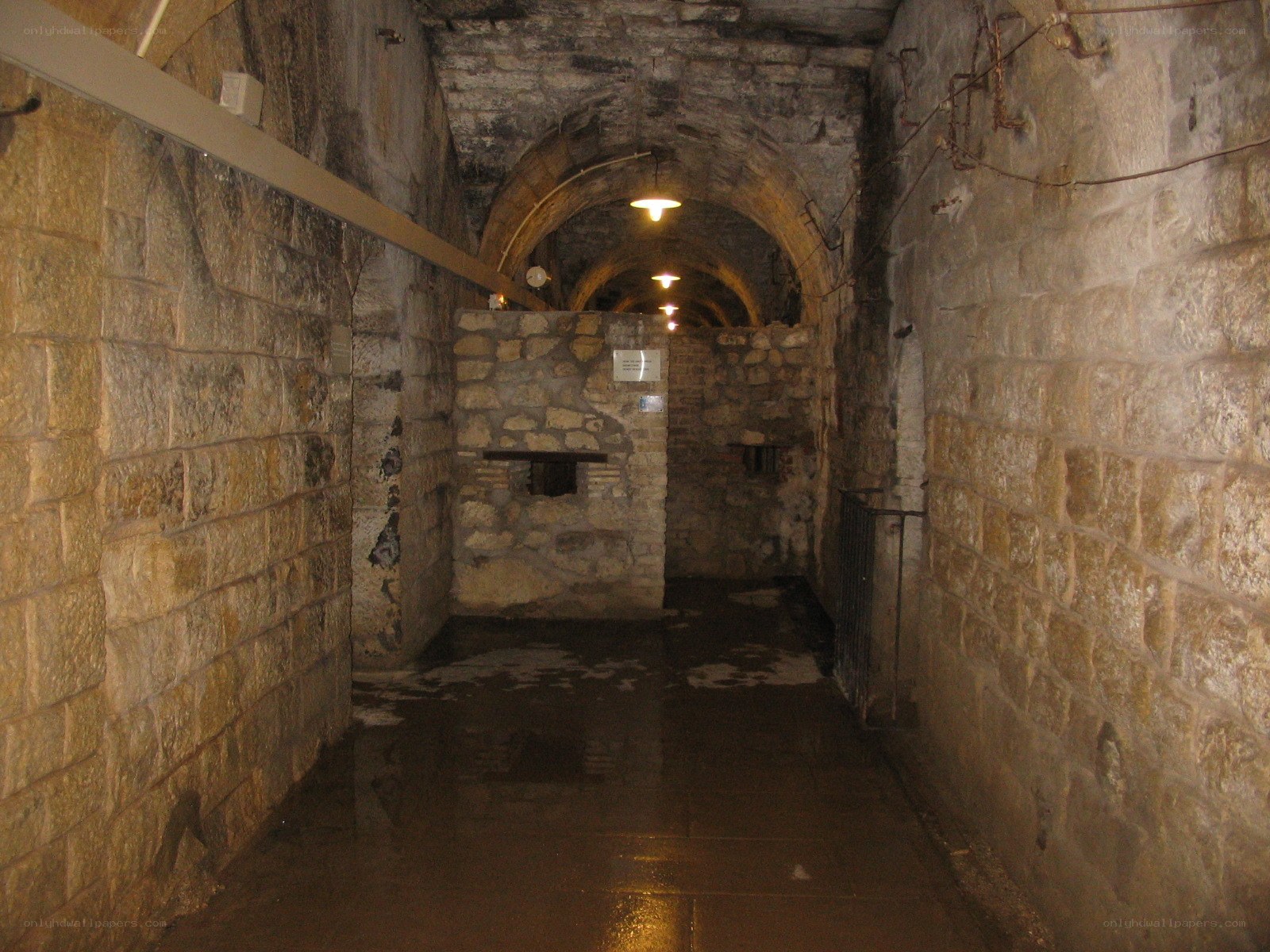 stone tunnel corridor