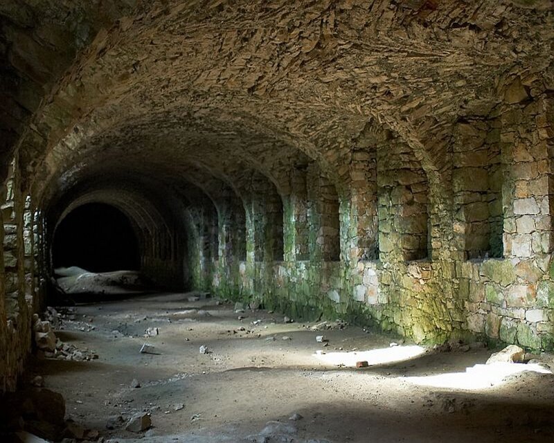 Stone tunnel interior