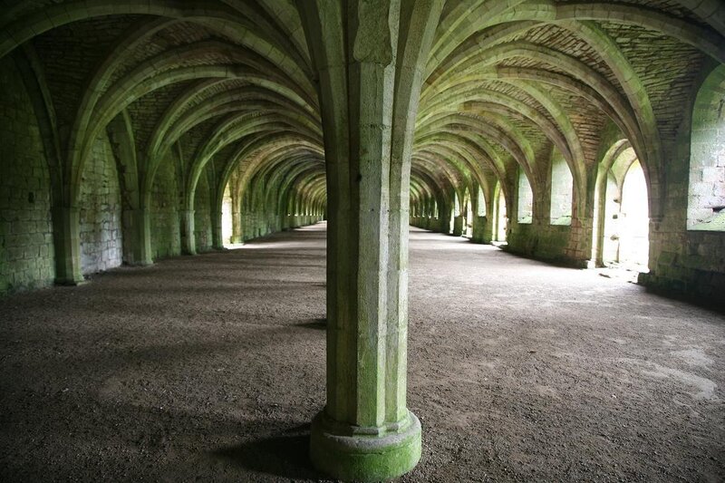 Stone vaulted corridor