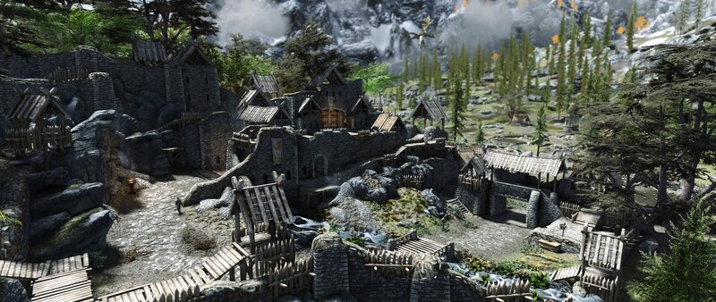 Stone Village in Mountains