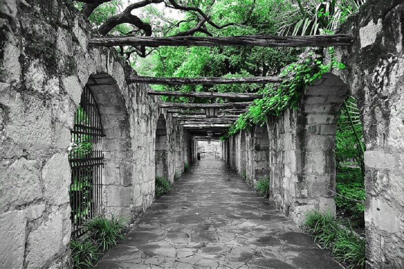 Stone Walkway with Arches