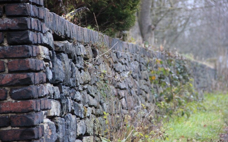 stone wall in a rural setting