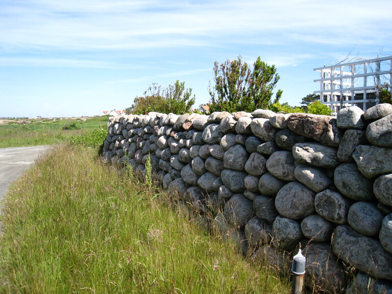 Stone Wall in Field — Green