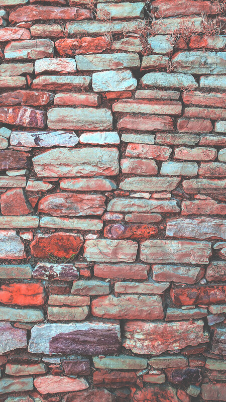 Stone Wall Texture — Red