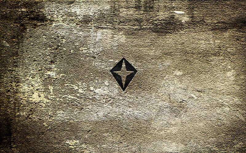 stone wall with symbol
