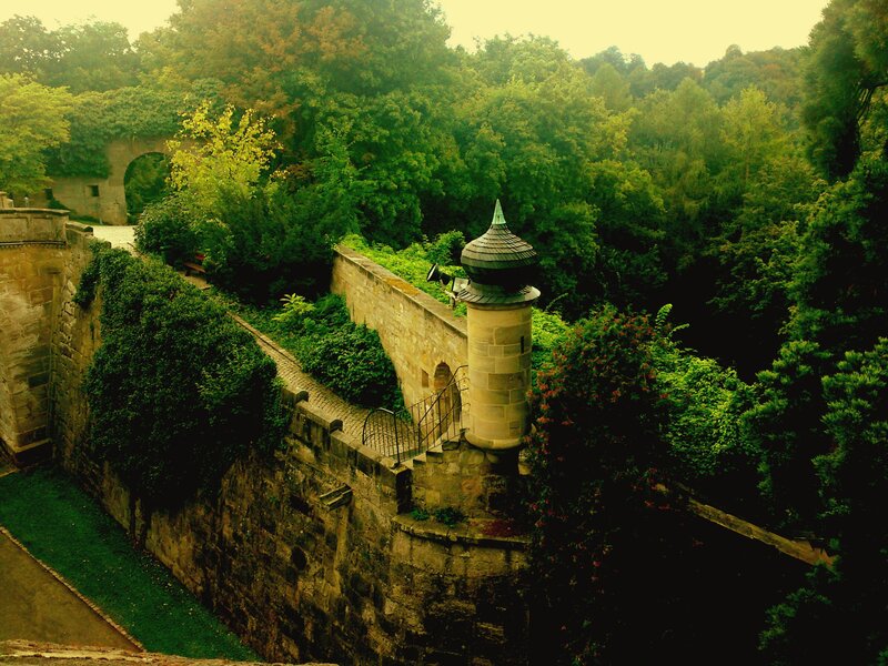 Stone Wall with Turret