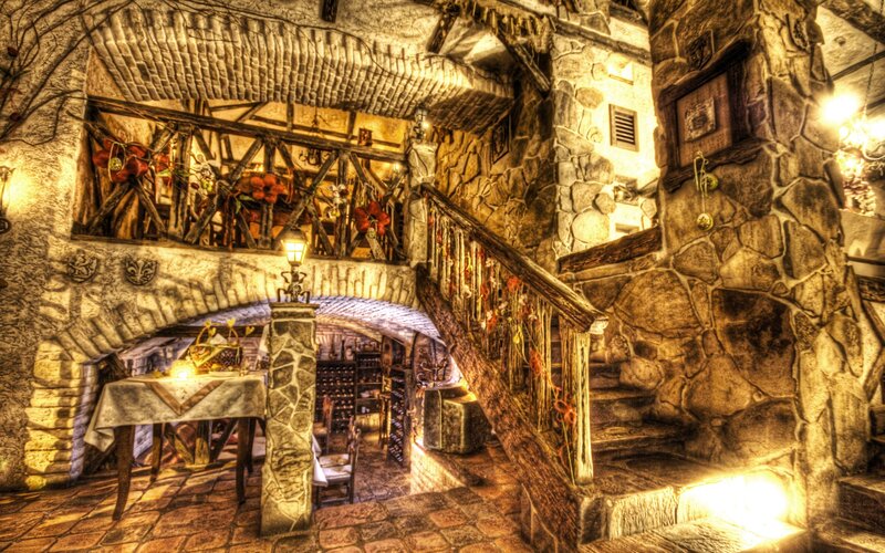Stone-walled Restaurant Interior
