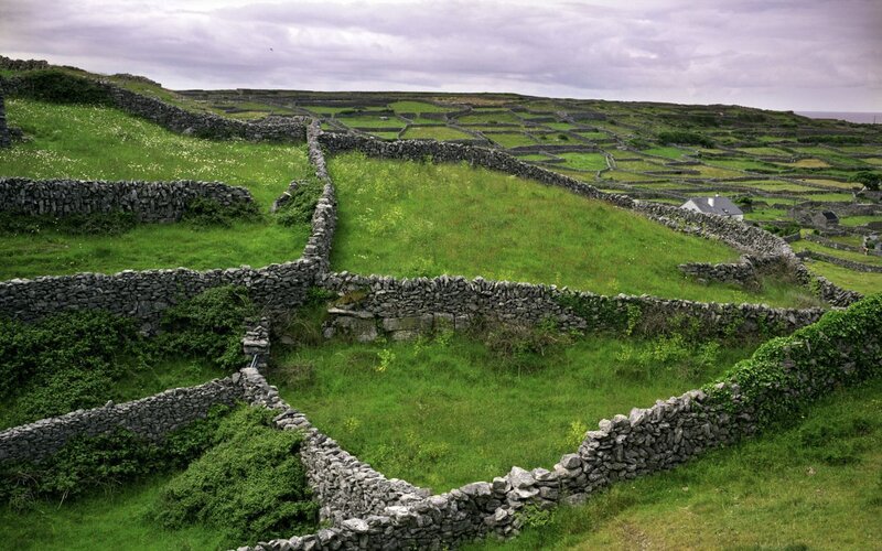 Stone Walls on Hills