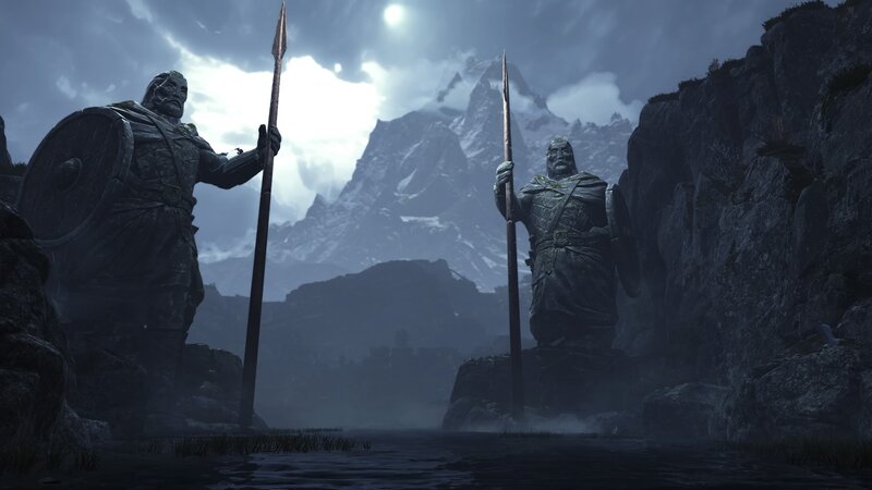 Stone Warrior Statues