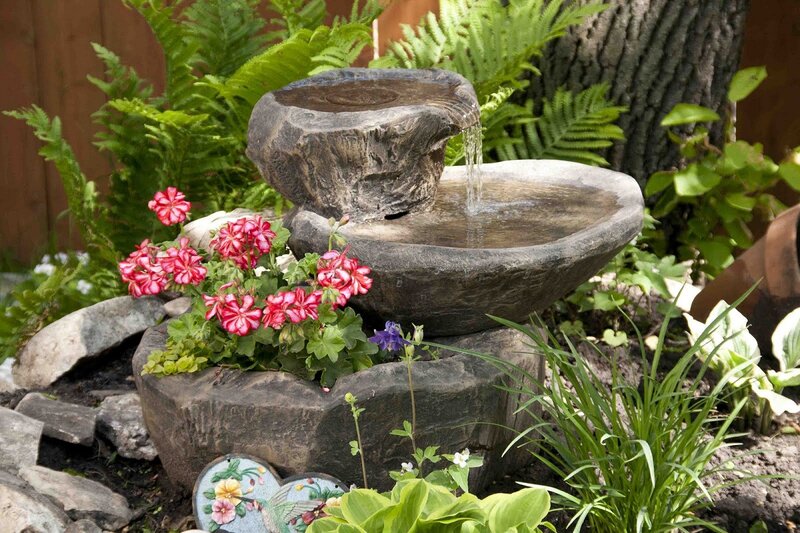 Stone Water Fountain — Green