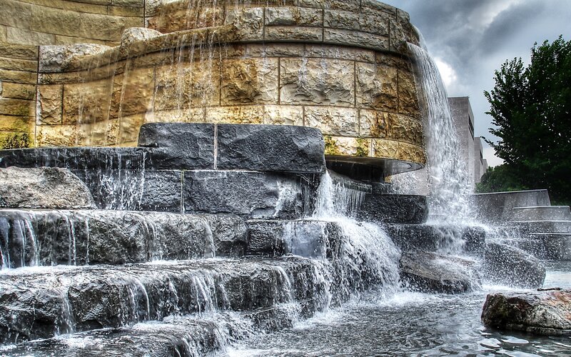 Stone Waterfall Fountain — Gray