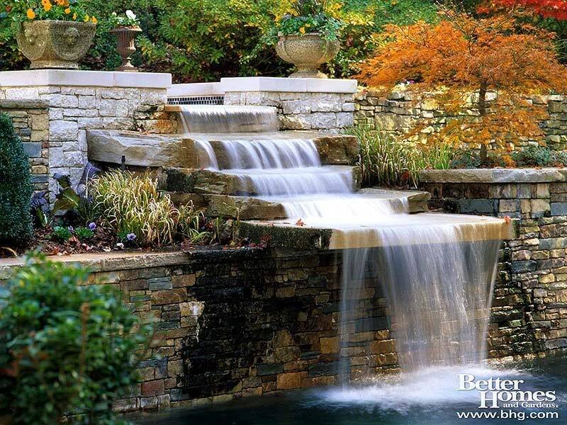 Stone Waterfall Garden