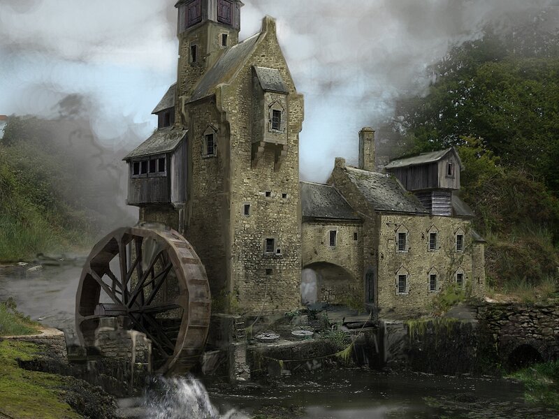 Stone Watermill Building