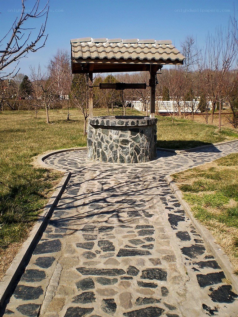 Stone well in a park