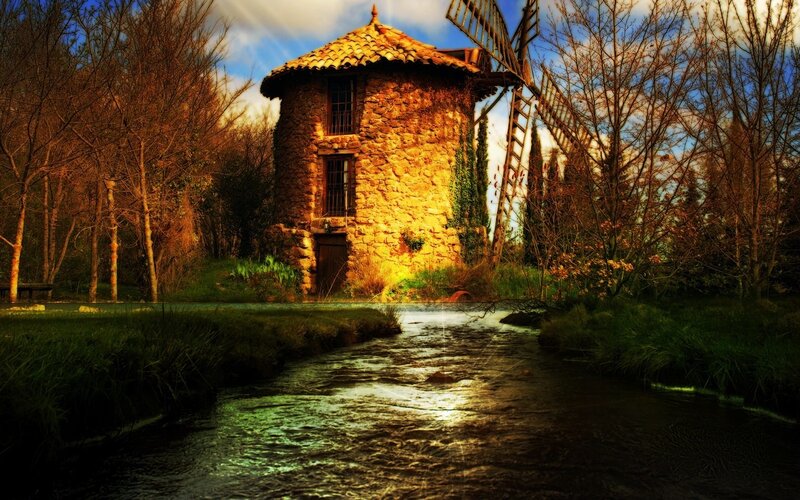 Stone Windmill Building — Brown