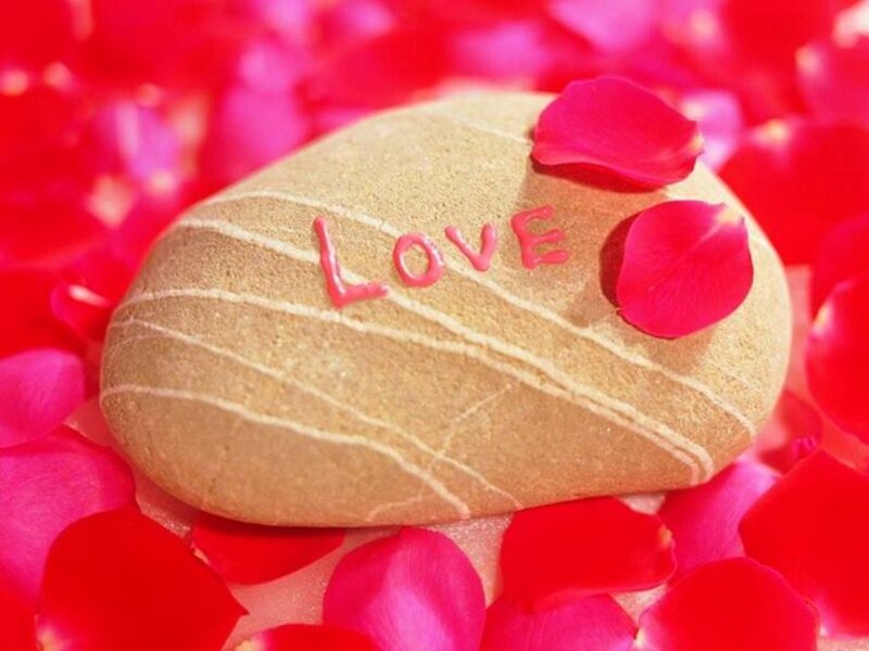 Stone with Love Inscription