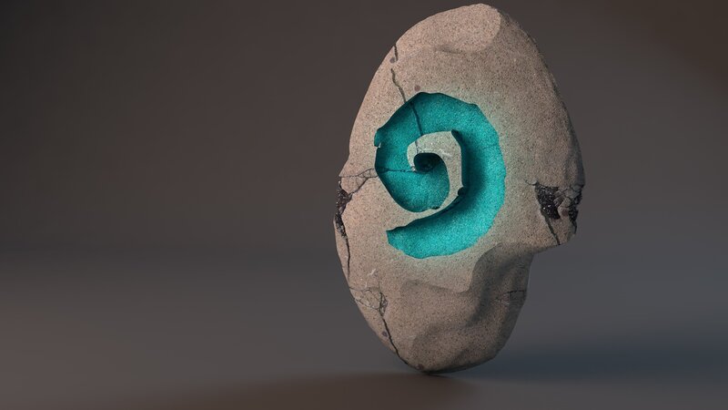 Stone with Spiral Carving