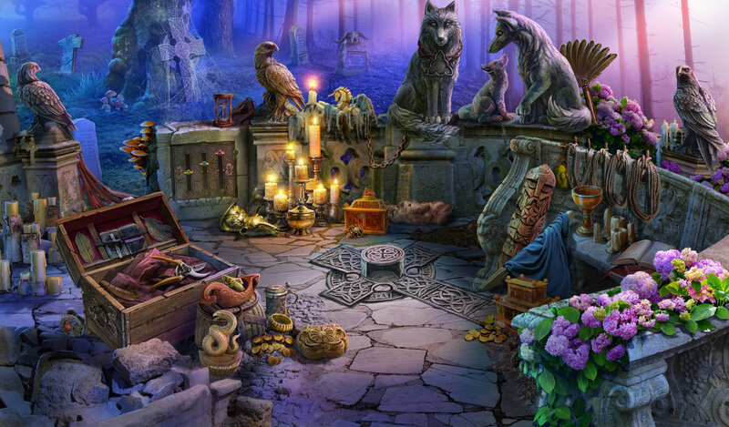 Stone Wolf Statues