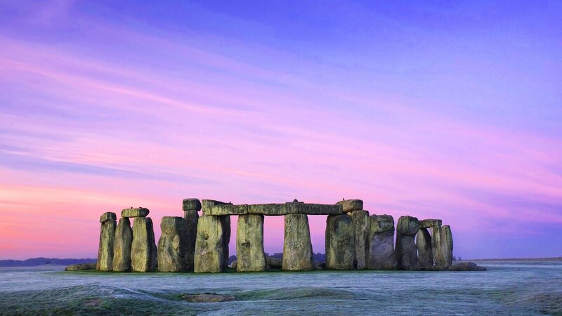 Stonehenge at Dawn — Purple, Serene