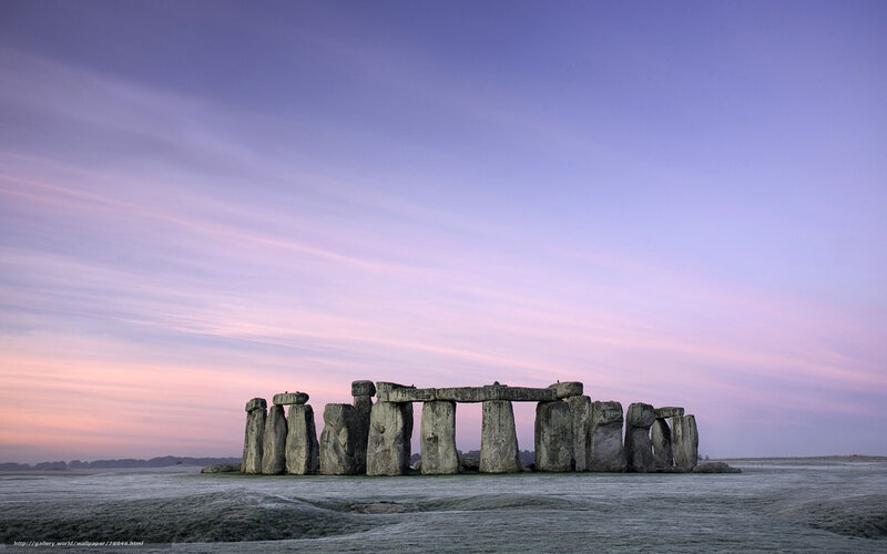 Stonehenge at Dawn — Purple