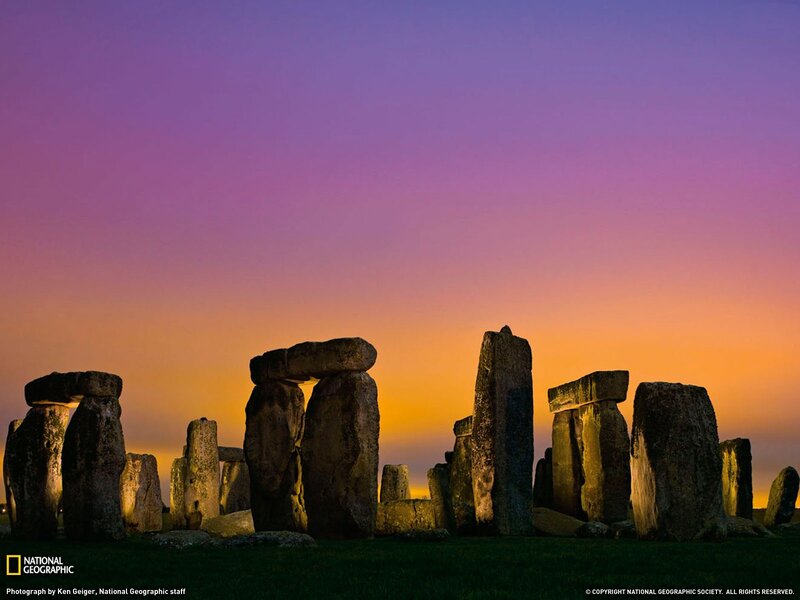 Stonehenge at Dusk — Purple