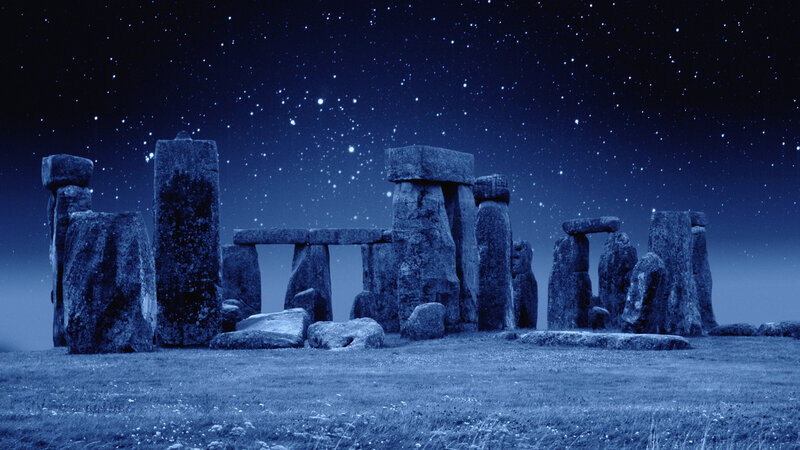 Stonehenge at Night — Blue, Serene, Photograph