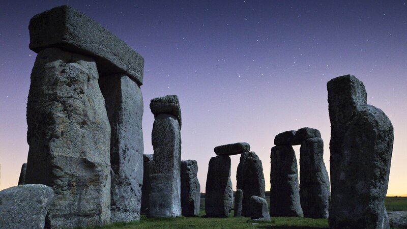 Stonehenge at Night — Purple, Serene