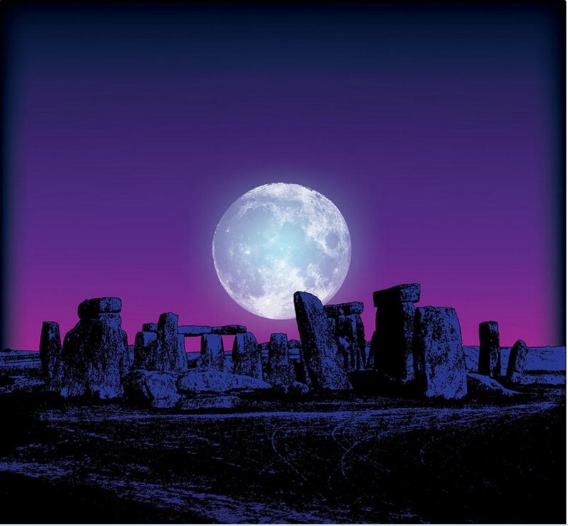 Stonehenge at Night — Purple