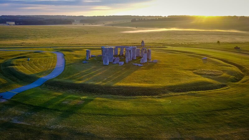 Stonehenge at Sunrise — Green