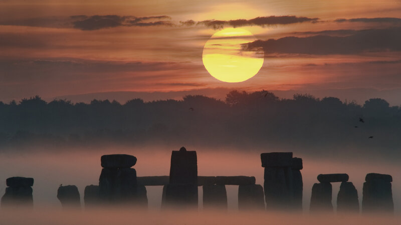 Stonehenge at Sunrise — Orange