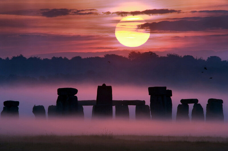 Stonehenge at Sunrise — Purple