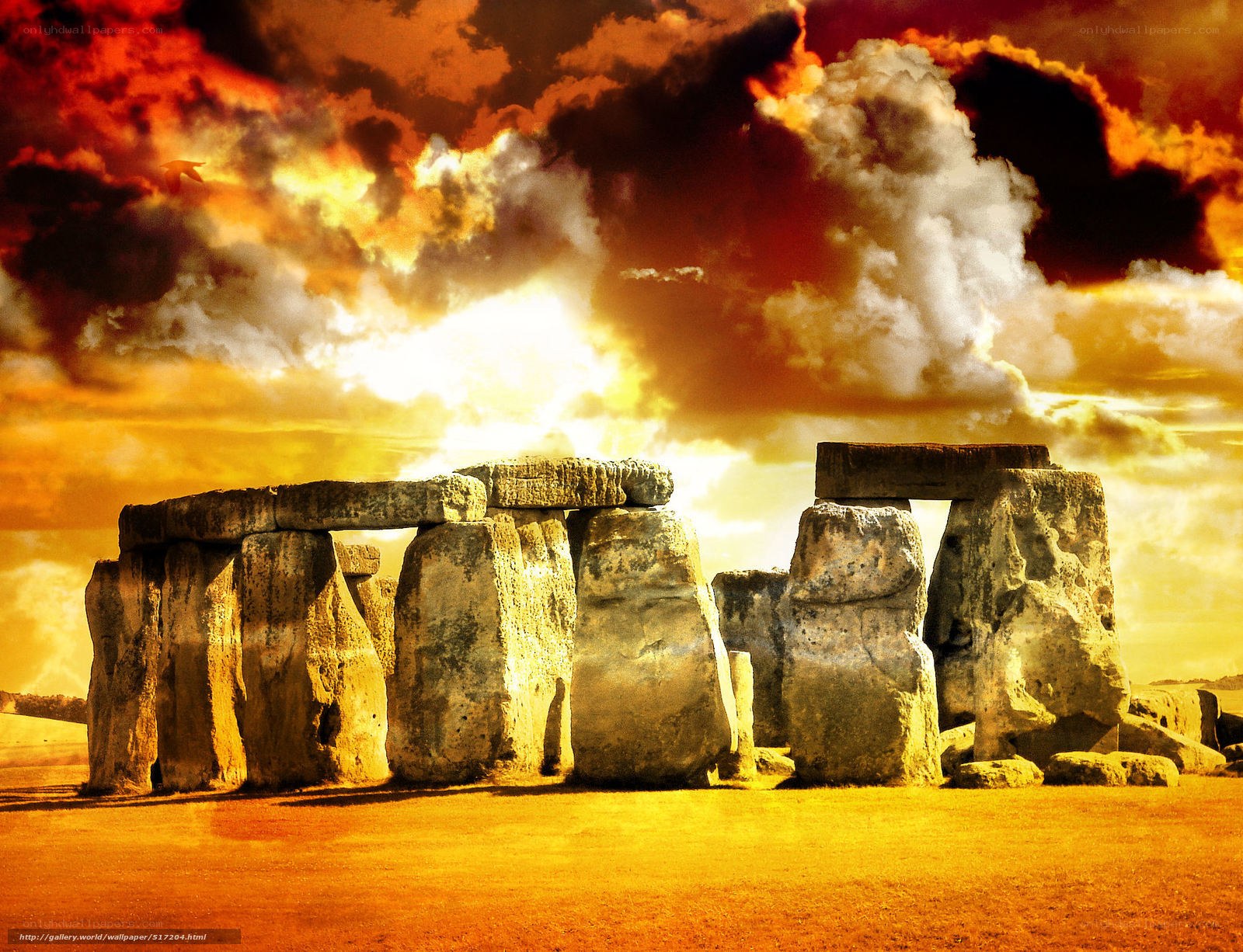 Stonehenge at sunset
