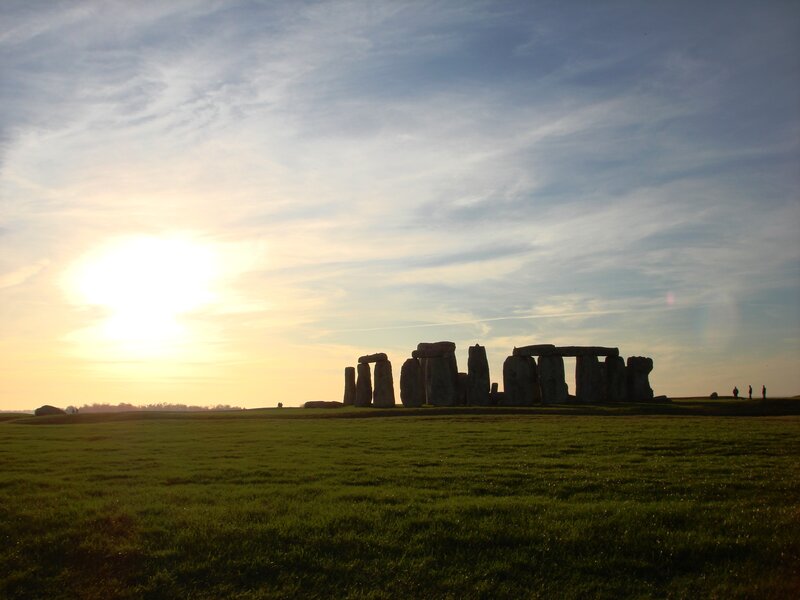 Stonehenge at Sunset — Green