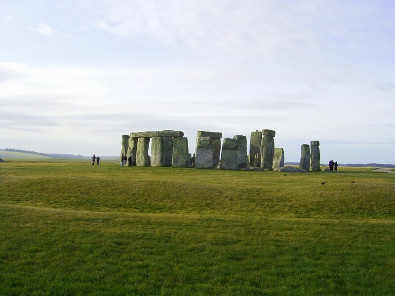 Stonehenge Monument — Green, Serene, Afternoon, Photograph, Grass Field