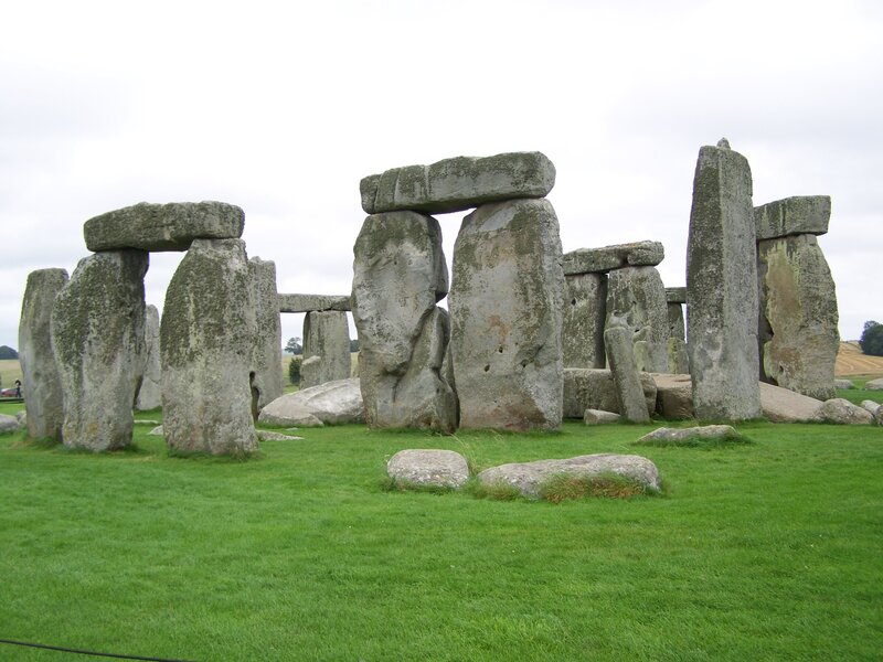 Stonehenge Monument — Green, Serene, Afternoon, Photograph, Grass, Sky, Rocks, Gray
