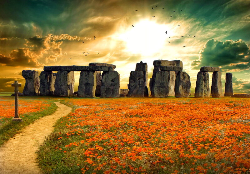 Stonehenge Monument — Orange