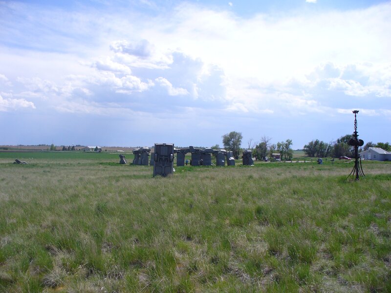 Stonehenge replica in a field