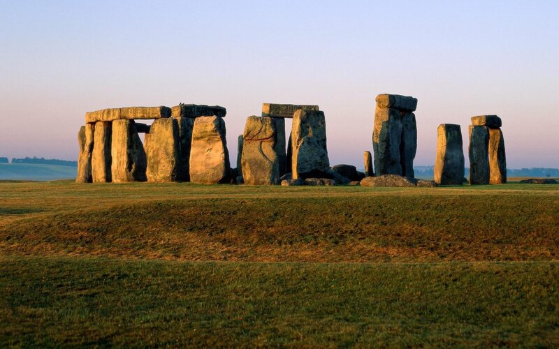 Stonehenge Stones — Green, Serene, Sunrise