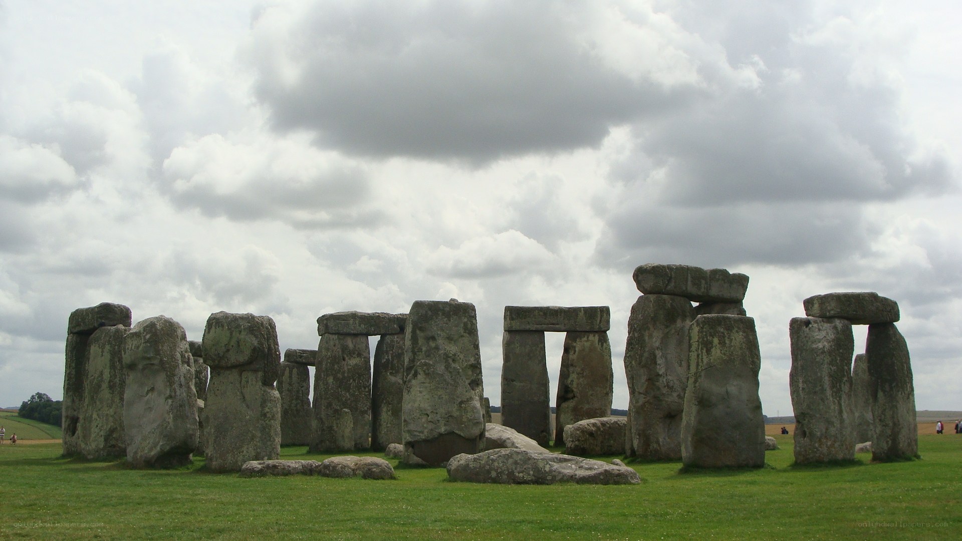 Stonehenge under cloudy sky