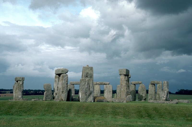 Stonehenge under cloudy sky