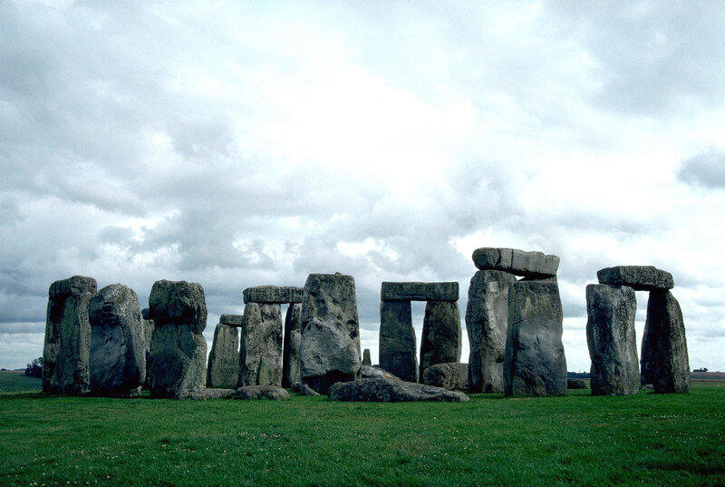 Stonehenge under cloudy sky