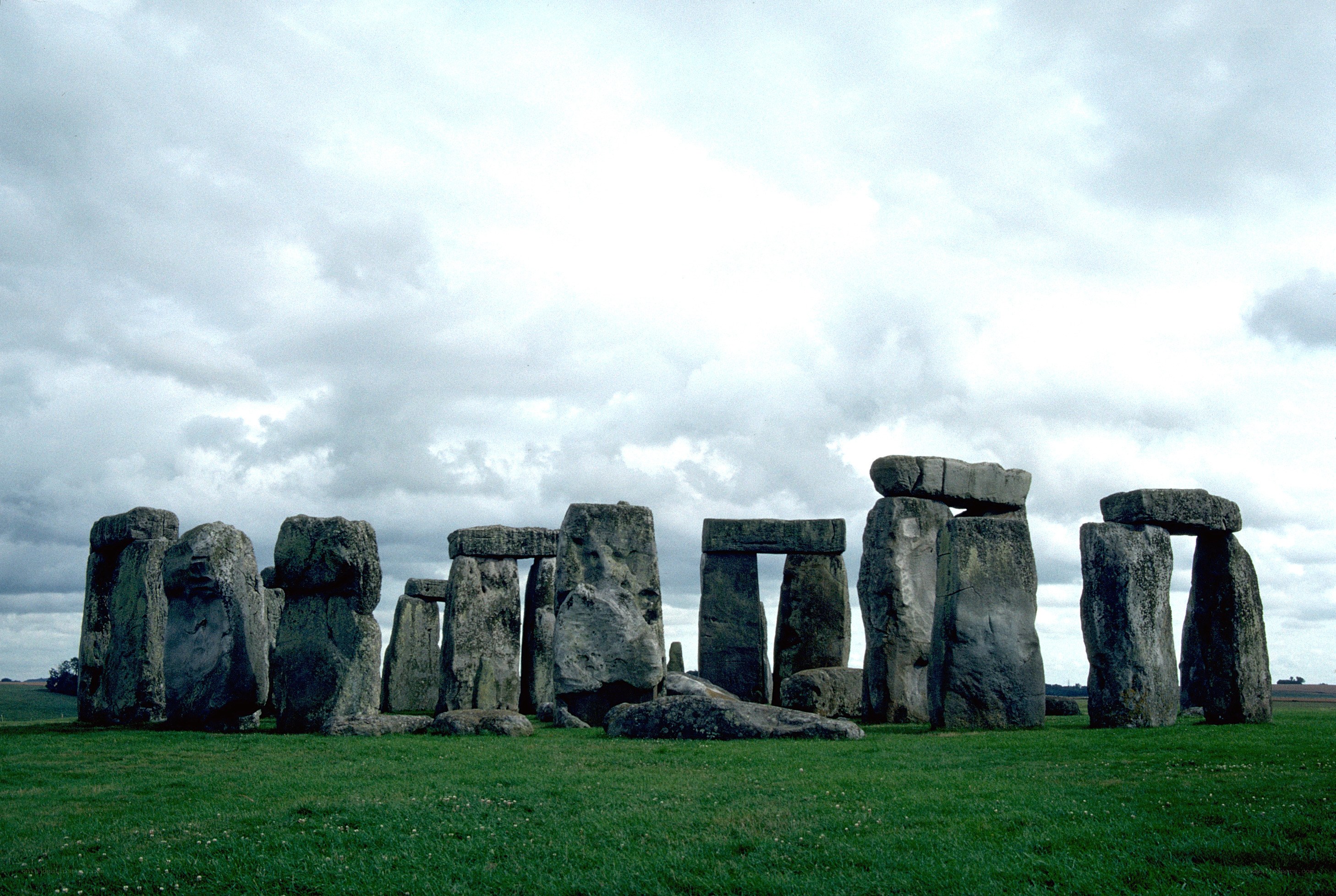 Stonehenge under cloudy sky