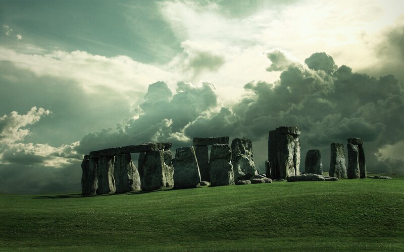 Stonehenge under dramatic sky