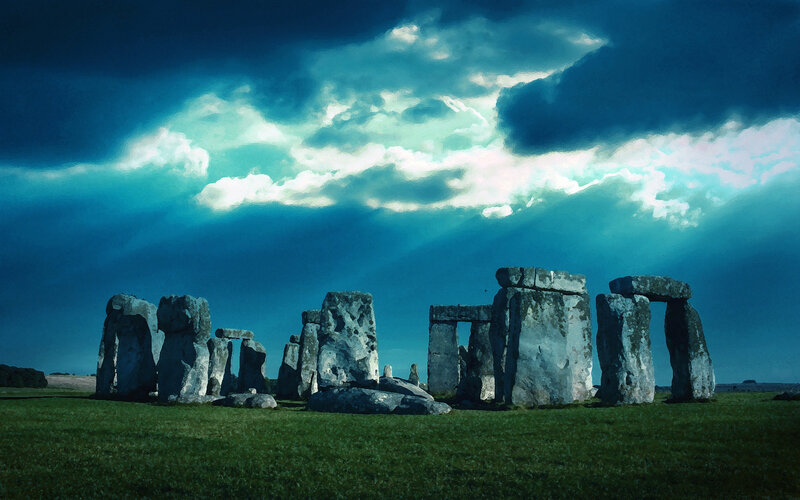 Stonehenge under dramatic sky