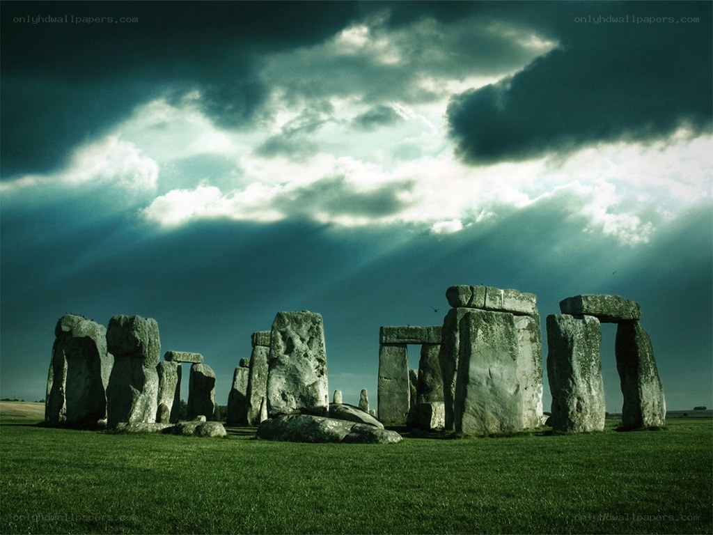 Stonehenge under stormy sky