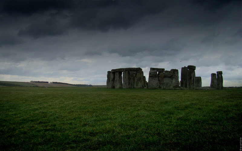 Stonehenge under stormy sky