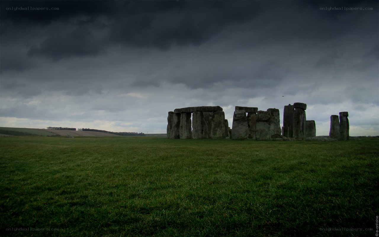 Stonehenge under stormy sky