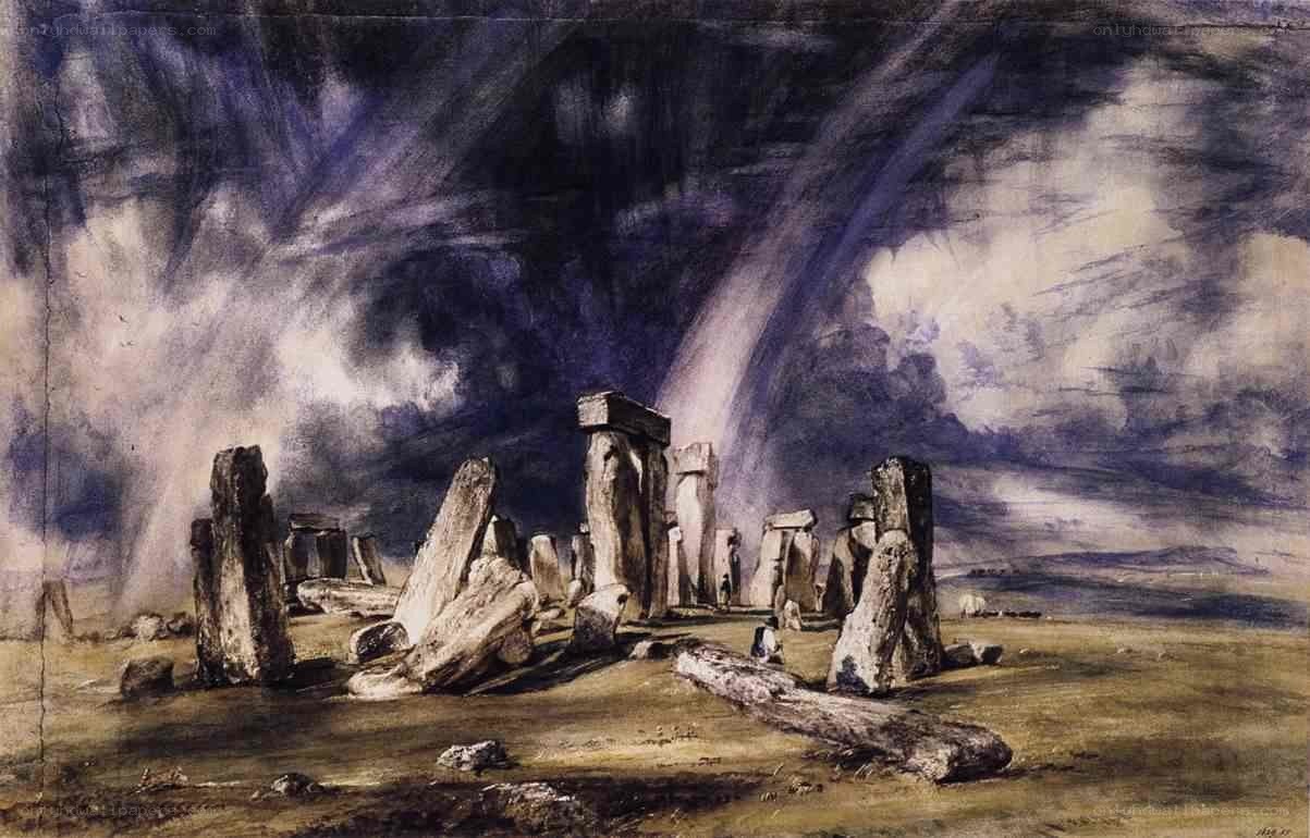 Stonehenge under stormy sky