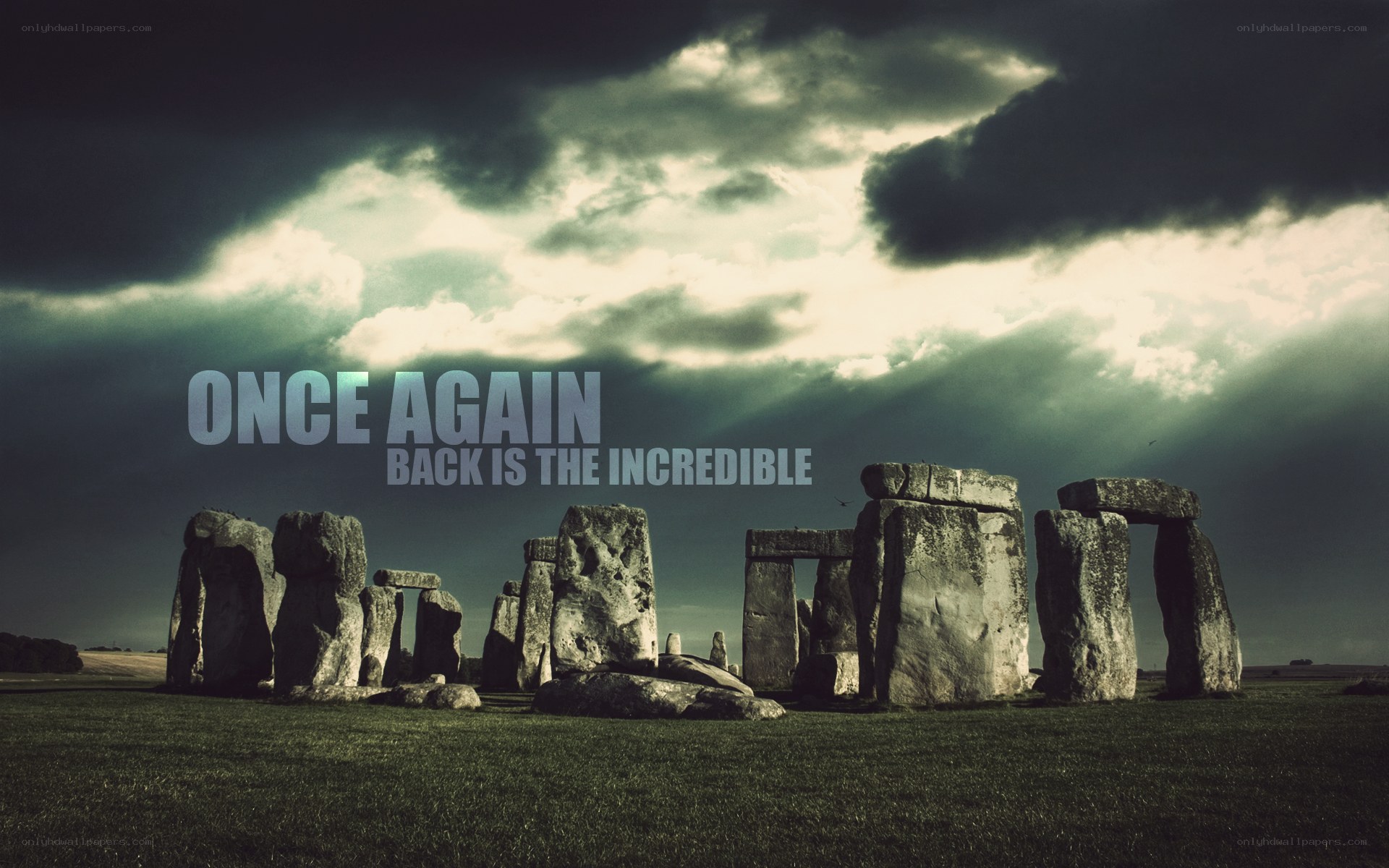 Stonehenge under stormy sky